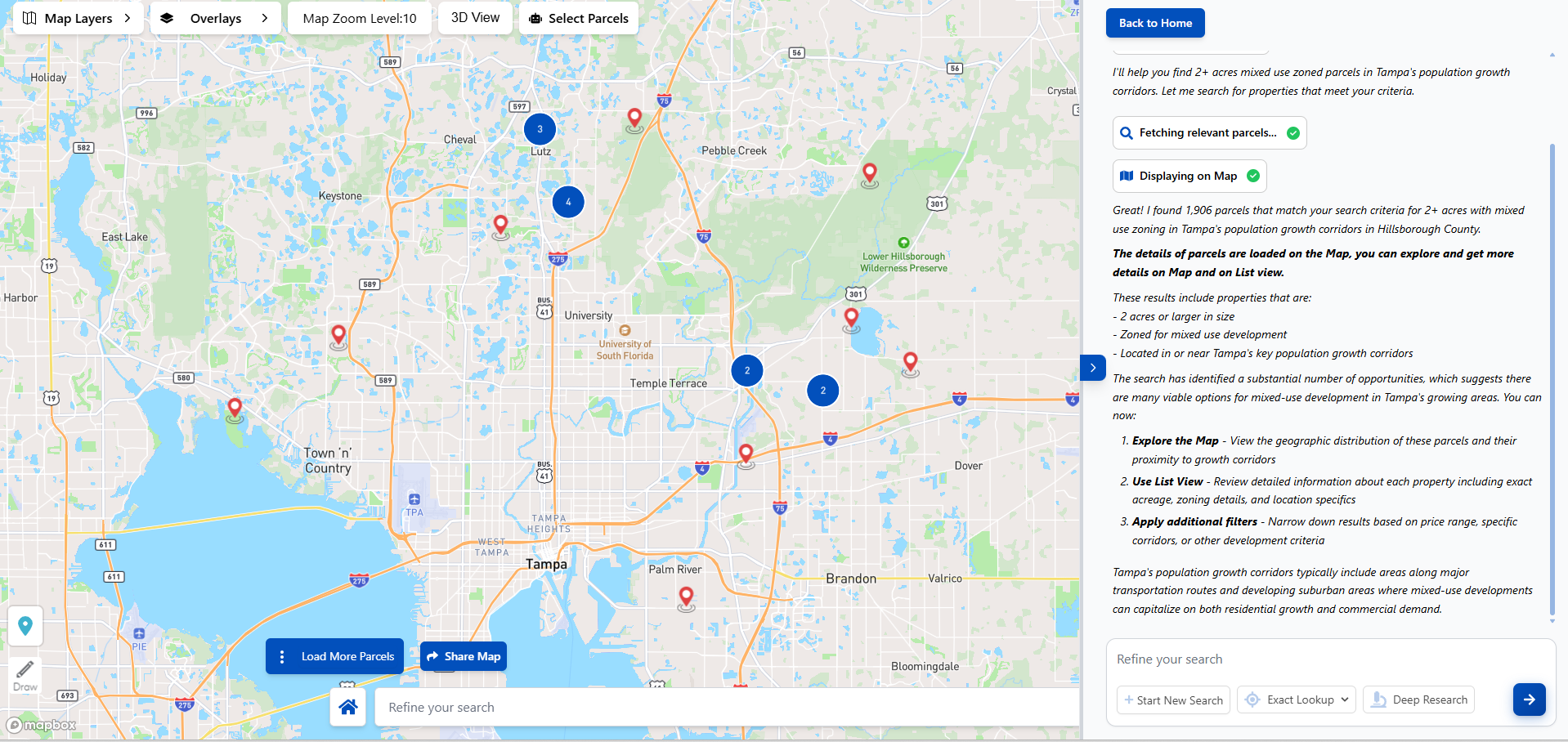 BAIZEL interactive map results